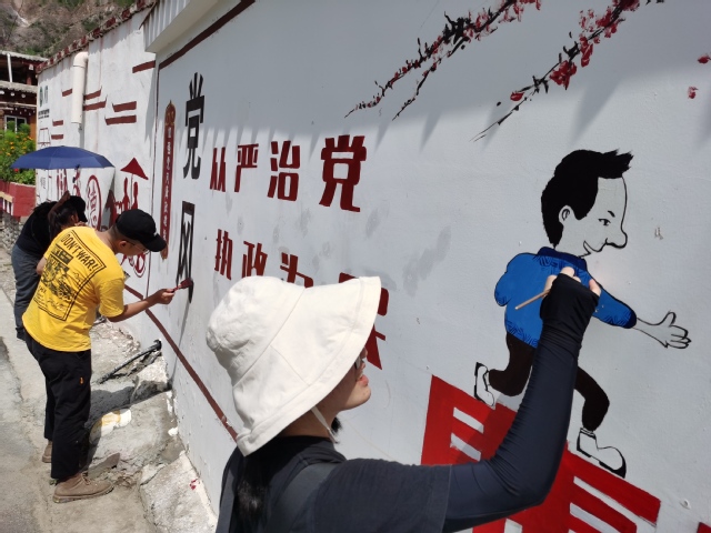 墙绘现场 墙绘现场